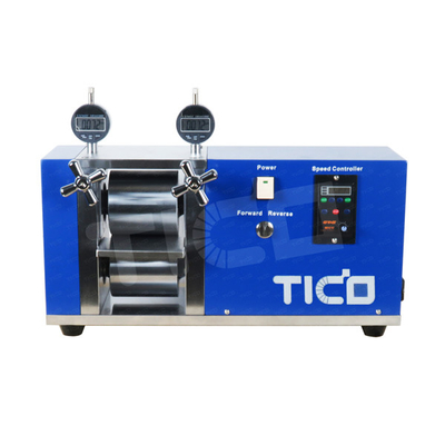 4 pouces de largeur électrique machine de presse à rouleaux réglable électrode de batterie de pression 120W
