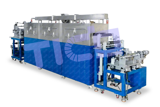 Machine de revêtement à rouleaux de 400 mm avec four de séchage à trois sections pour la production d'électrodes de batterie